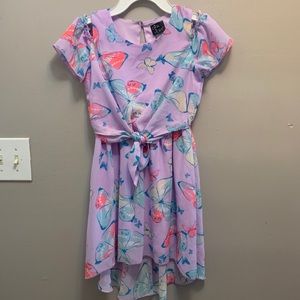 Girls cold shoulder dress Sz7/8(m)